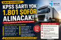 İŞKUR DUYURDU: KPSS ŞARTI YOK, 1.801 ŞOFÖR ALINACAK Fotoğrafı